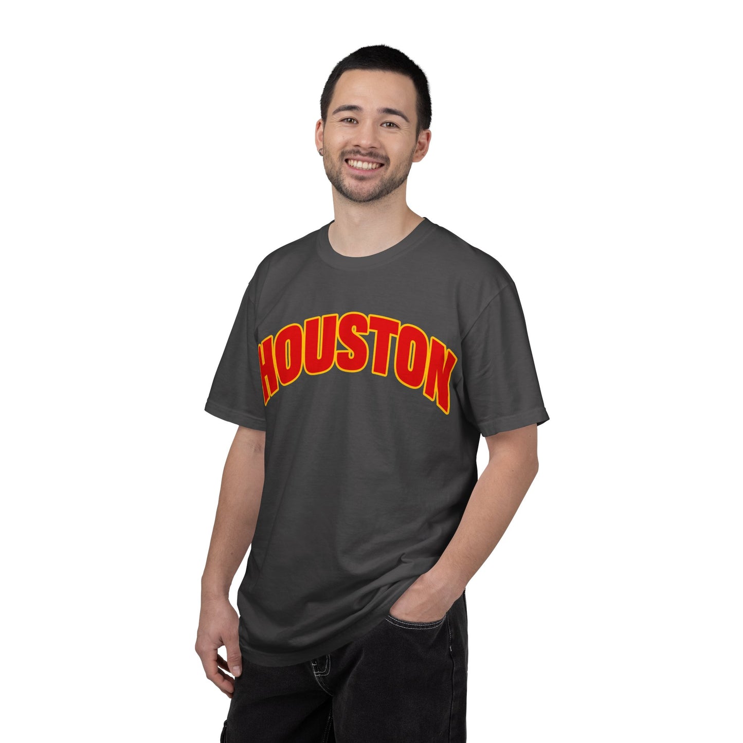Throwback Houston Arch Logo T-Shirt (ketchup + mustard uniform)