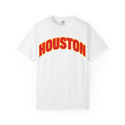 Throwback Houston Arch Logo T-Shirt (ketchup + mustard uniform)